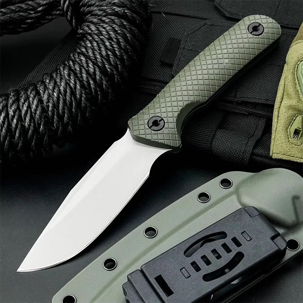 Model 0004 Outdoor Fixed‑Blade Knife, Full‑Tang 8Cr13Mov Steel Blade for Hunting Camping Survival Utility Cutting Tool