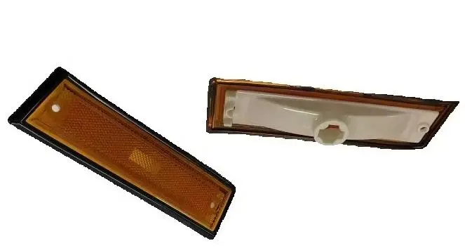 

2 Pc Side Marker Light Amber Lens With Black Trim For Chevrolet Gmc Ck Pick Up Blazer Jimmy 81-91 Premium Parts