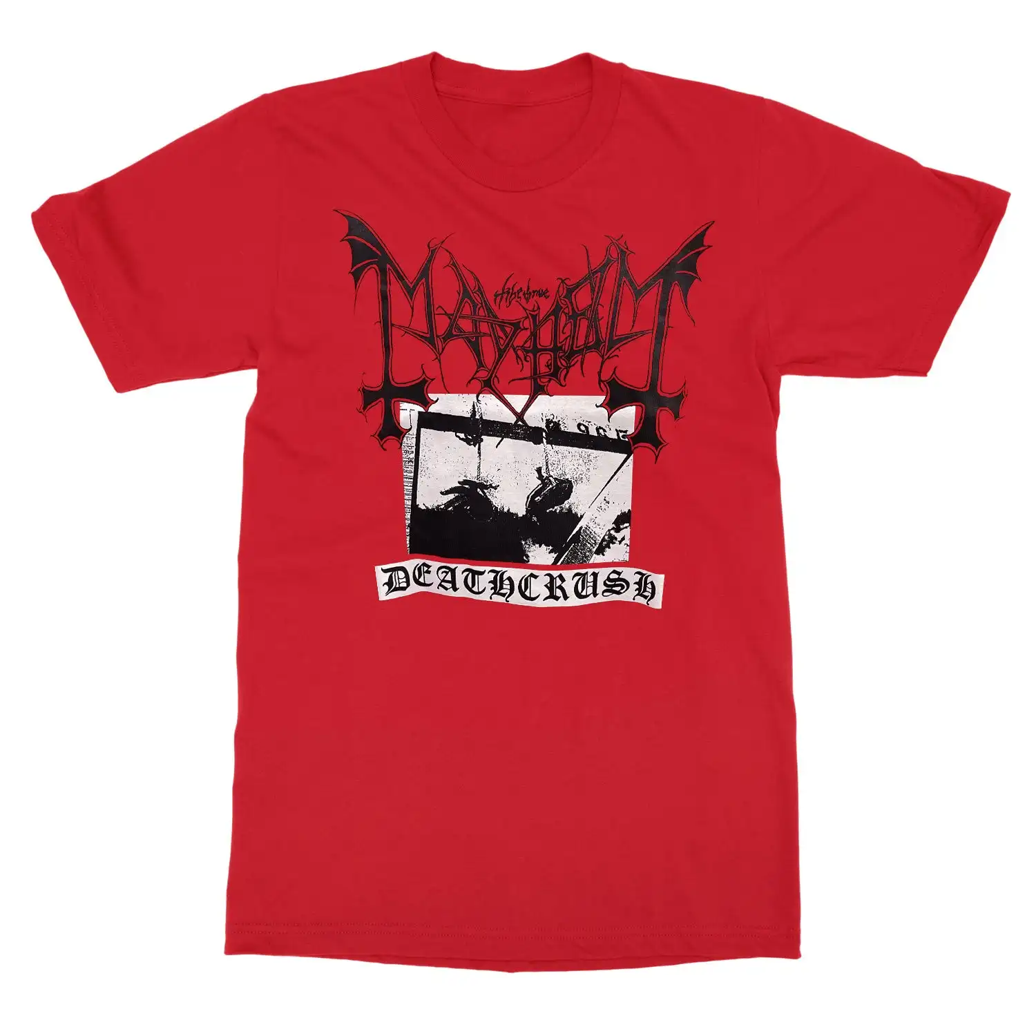 Mayhem Deathcrush Band T-Shirt 100% Cotton Graphic Tee Men Women Summer Streetwear Top