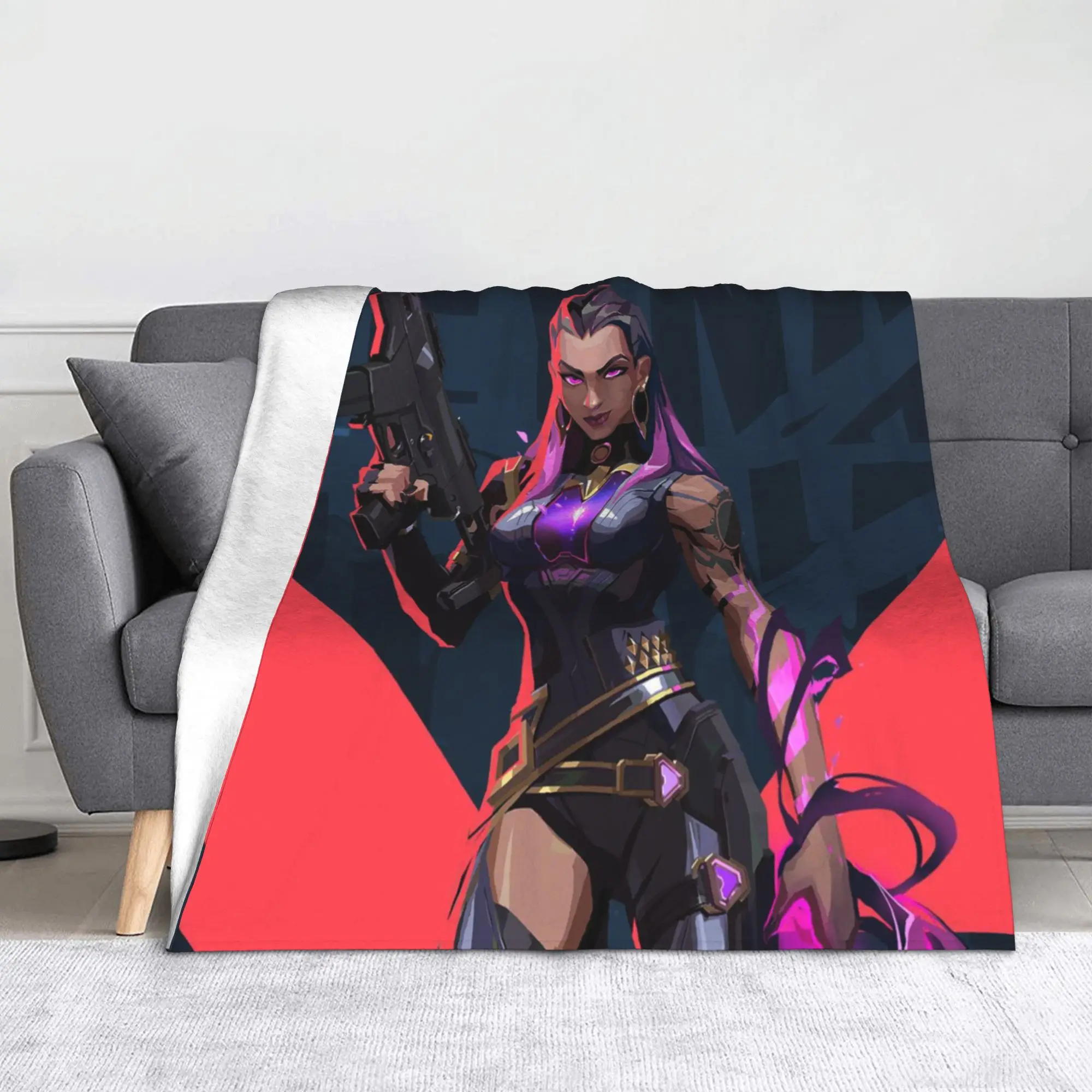 

Одеяло Valorant, флисовое одеяло, лето, осень, зима, Reyna, игры в стиле аниме, портативные ультра-мягкие пледы для постельных принадлежностей, офисные покрывала