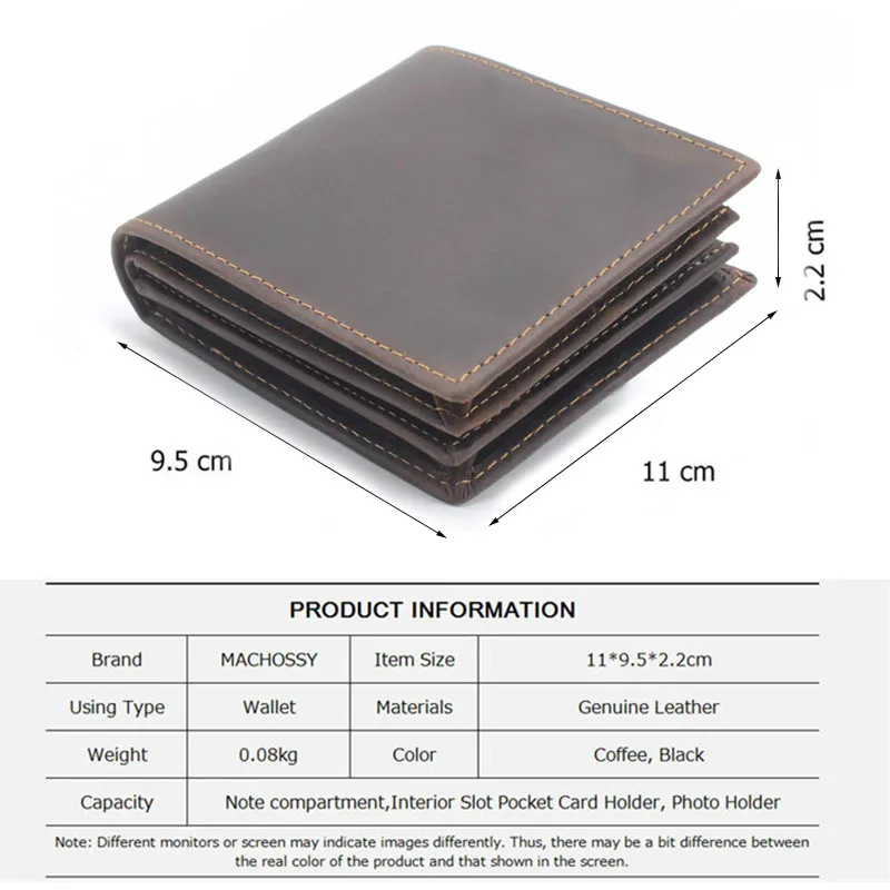 RFID Blocking Men\'s Oil Wax Skin Wallet Man Vintage Cow Genuine Leather Wallet Male Handmade Billfold Coin Purse Short Wallet