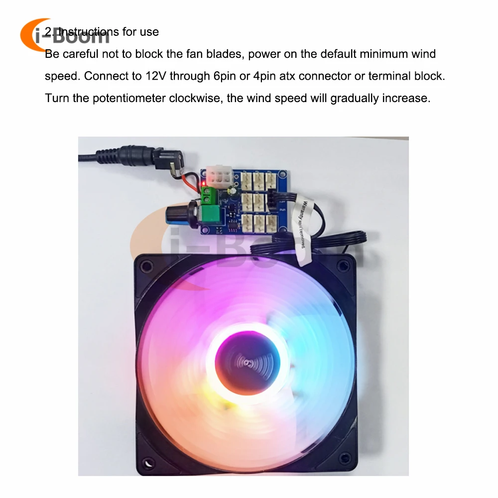 Multi-Channel Fan Motor Speed Controller PWM Speed Governor 12V 2A For PC Computer chassis fan