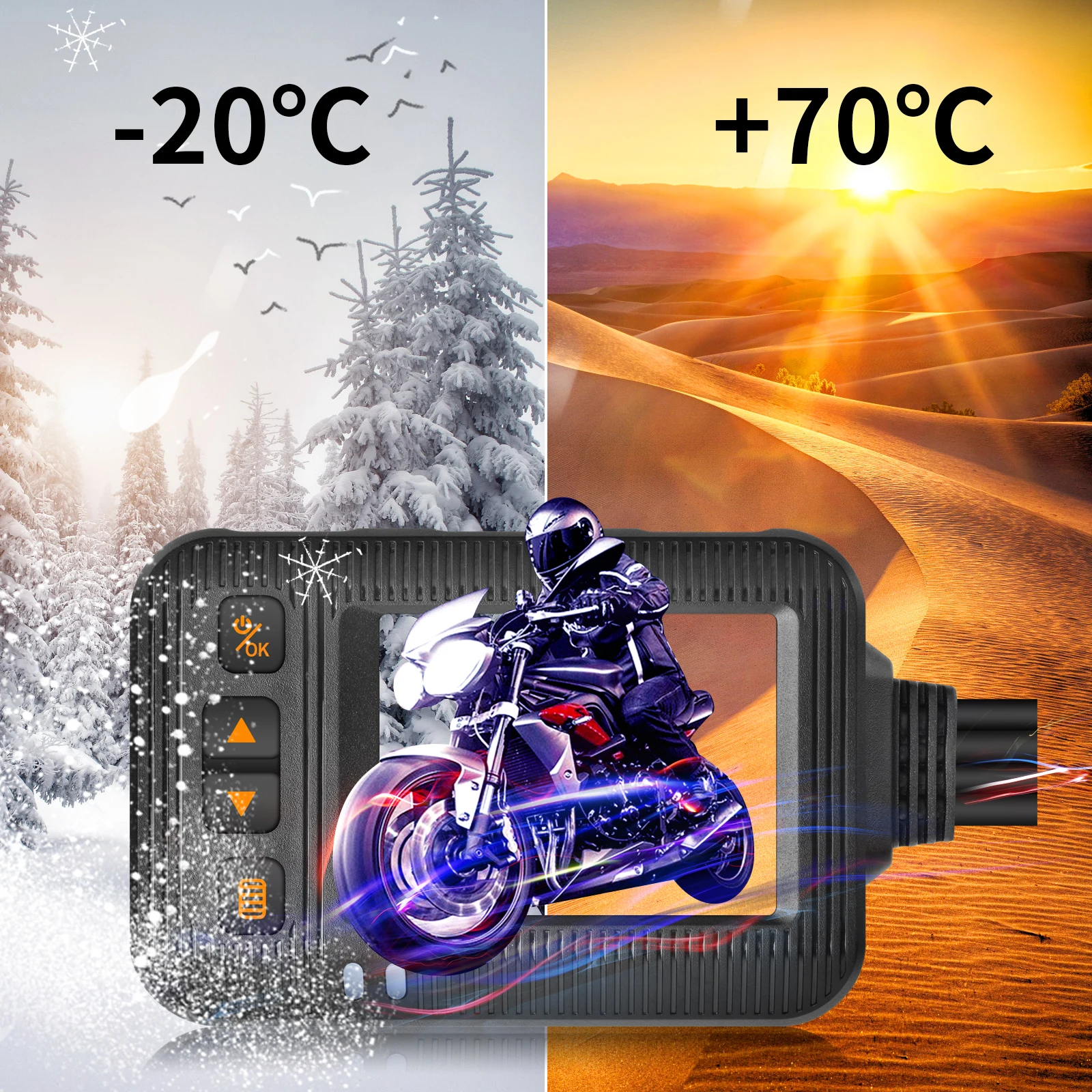 

Motorcycle Dash Cam 2inch Dual Lens Front and Back Video Recorder Motorbike Camera Sports Action Camera
