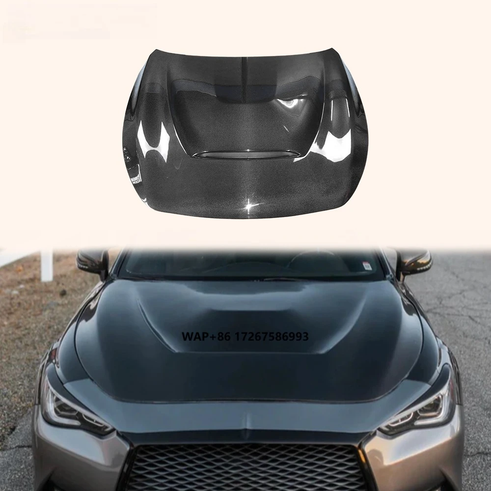 

For Infiniti Q60 V37 17-22 Carbon Fiber GTS Style Front Vented Cooling Hood