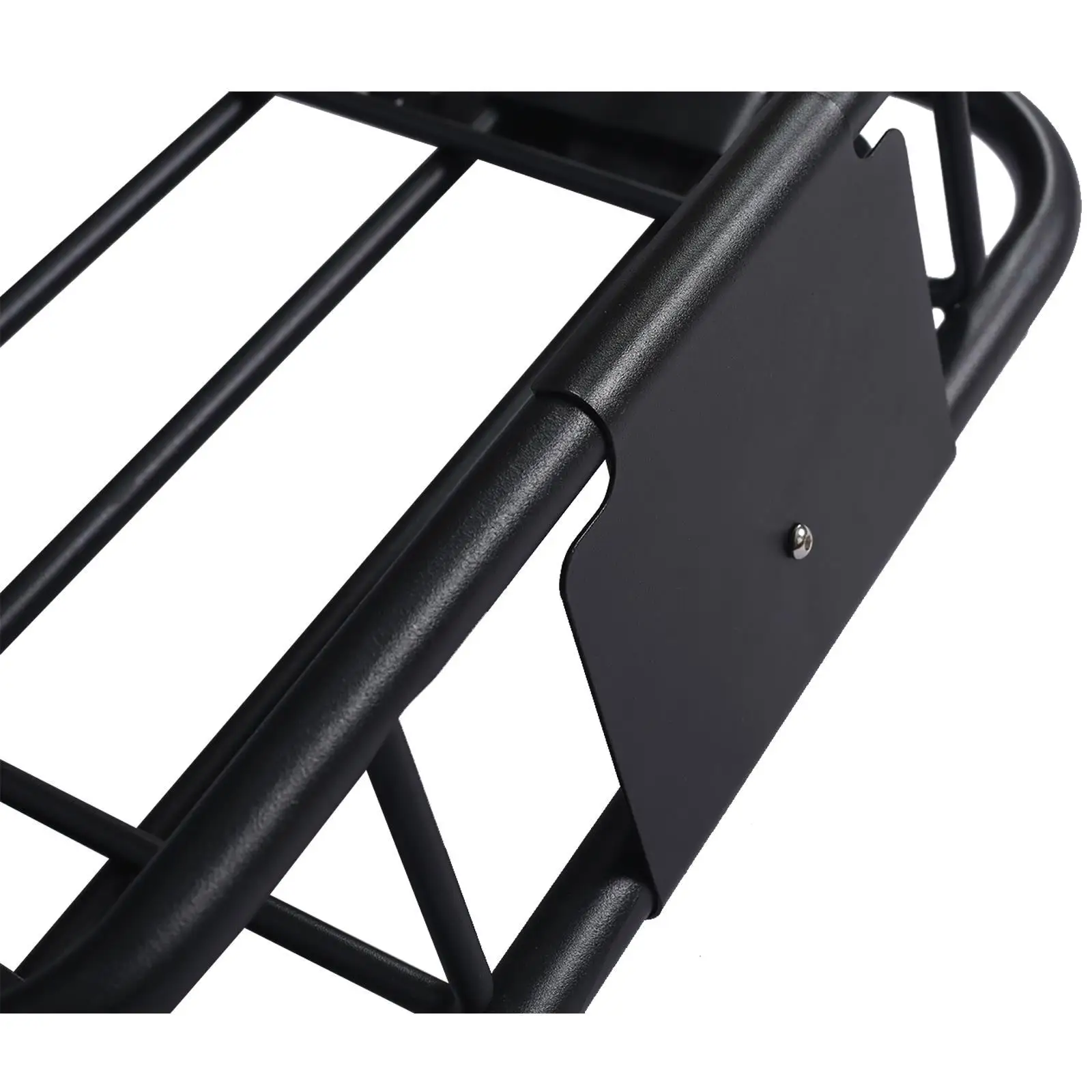 

42 Black Steel Rooftop Cargo Carrier Basket - Durable Top Mount Roof Rack for & SUVs