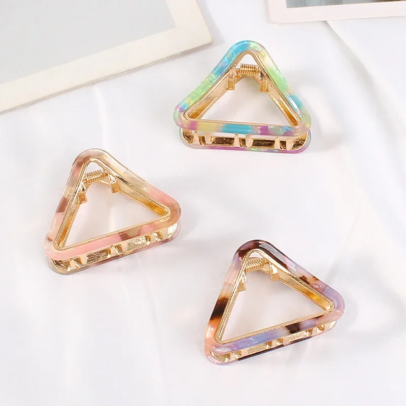 2023 Korean Style Simple Hollow Triangular Geometric Women\'s Hair Claws Hairpins Fashion Girls Hair Accessories Headwear