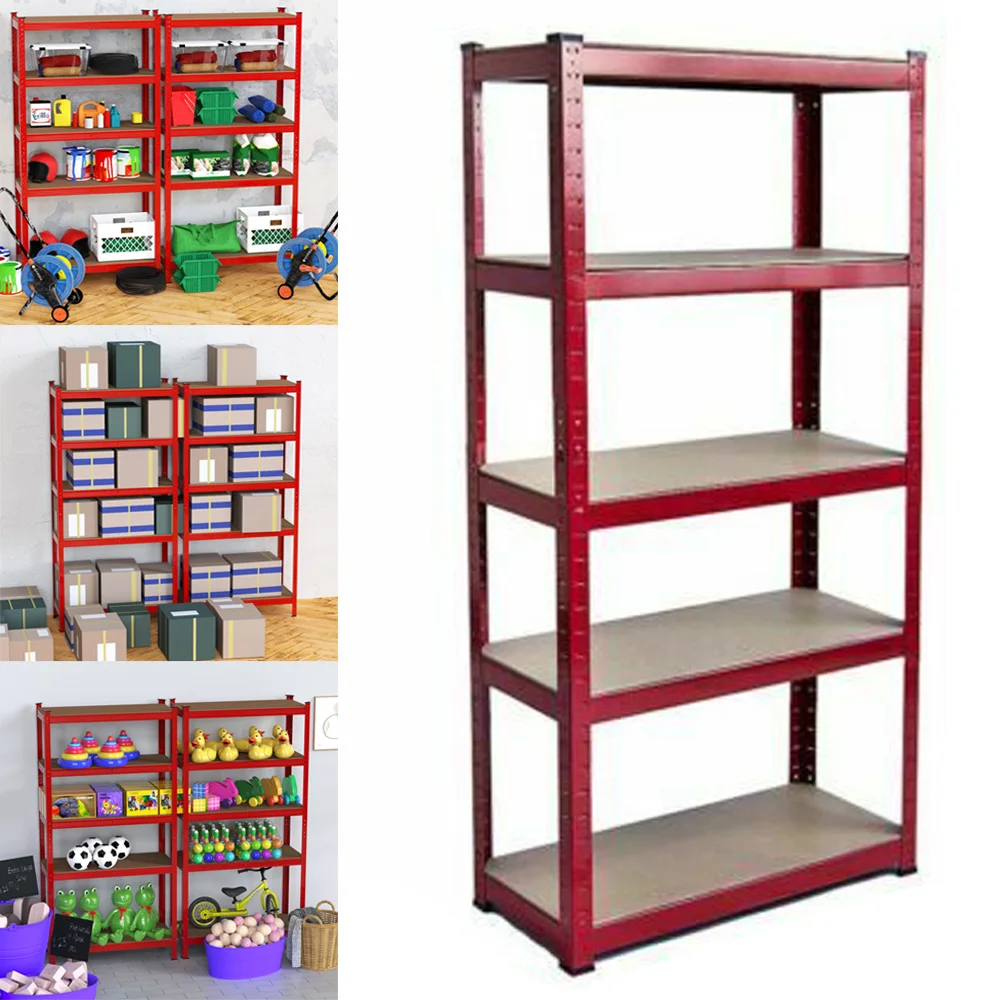 DayPlus 5-Tier Storage Shelf Kitchen Shelving Unit Pantry Shelves for Bathroom Kitchen Garage Pantry,Boltless 180x90x40cm Rack