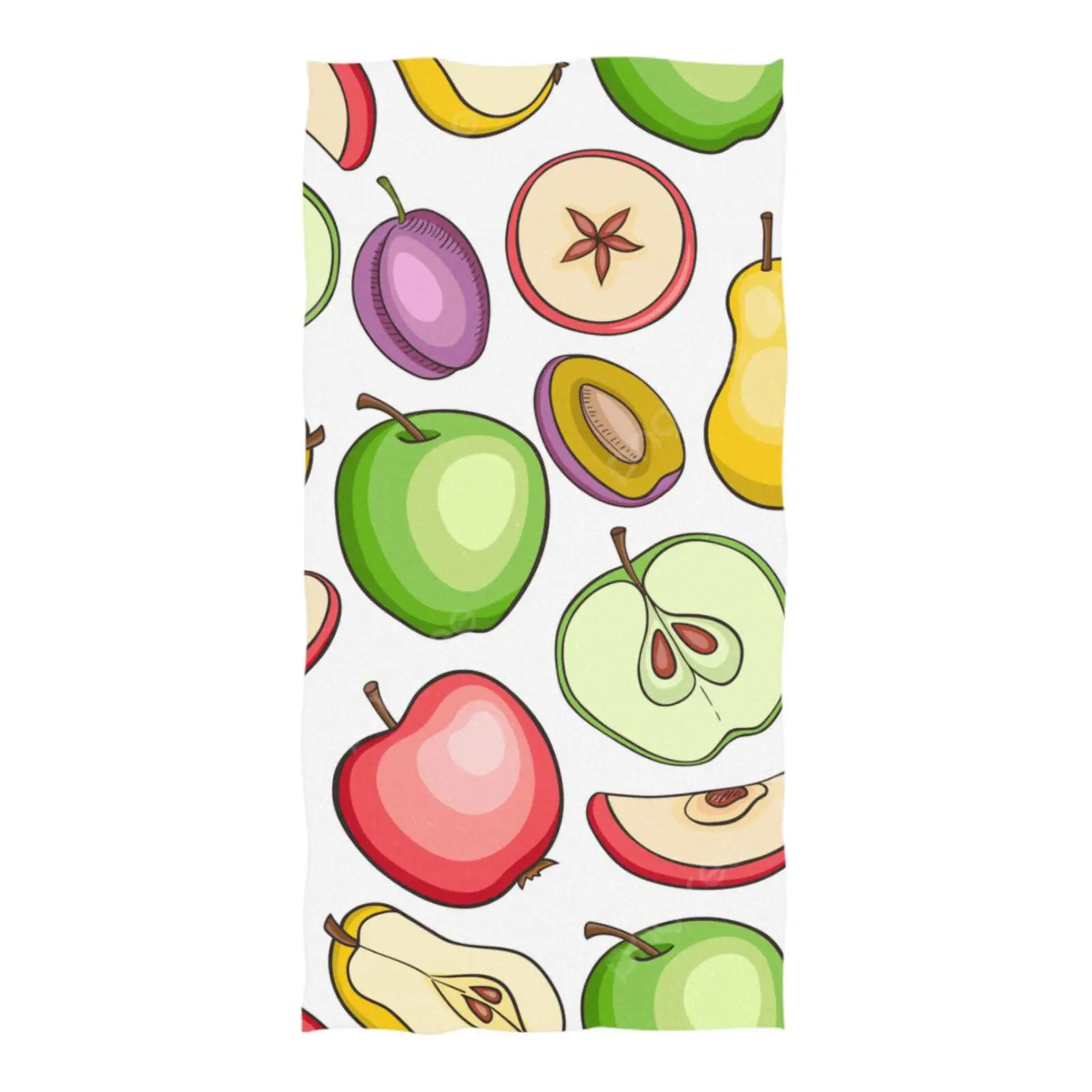 Toalla de playa con estampado de frutas absorbente, secado rápido, suave, fácil de llevar, transpirable, cómodo