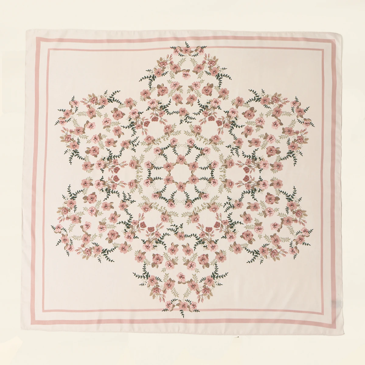 Foulard carré en soie sergé 90x90cm, châle de luxe imprimé Floral, Hijab pour femmes, Bandana en Satin de soie de qualité supérieure, mouchoir à la mode
