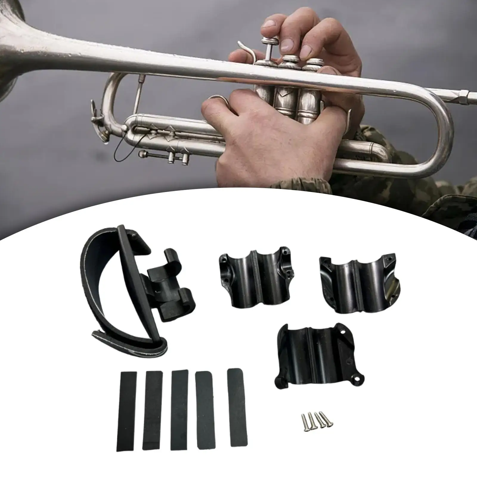 Trombone Grip Easy to Install Can Balance The Instrument Practical Guard Attachments with Screws and Straps Cleaning Care Parts