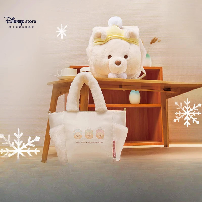 

Оригинальный Официальный Зимний Милый Винни Пух Диснея, милый плюшевый шарф, сумка для карточек, набор косметичек, подарки на день рождения для девочек