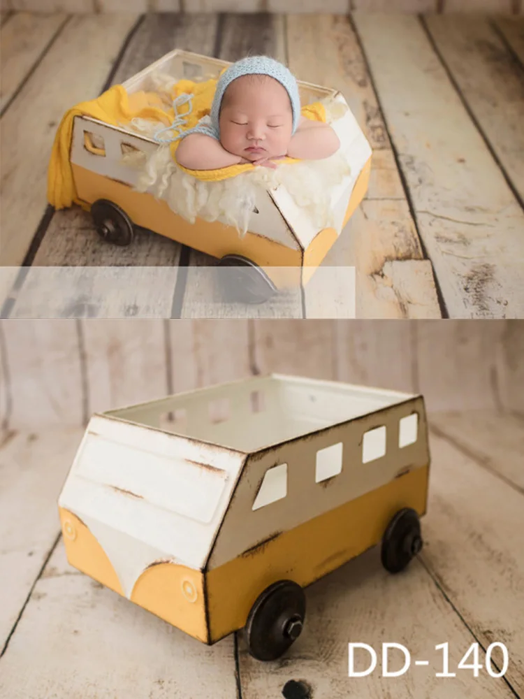 Newborn Photography Props Studio Baby Photo Posing Props Retro Mini Wagon Vintage Bus Design for Professional Photography Props
