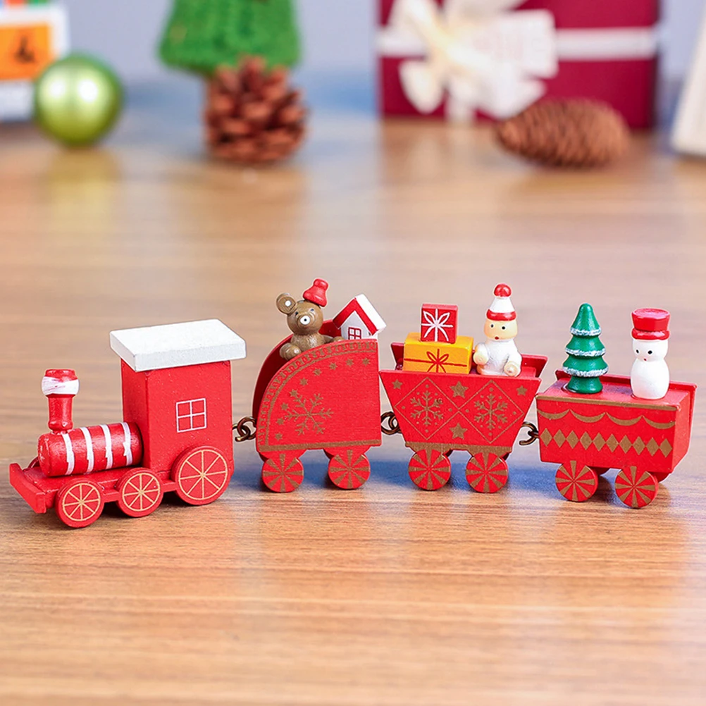 

Christmas Train Mini Model High Quality Desktop Decoration Christmas Train Decor Special Design Tabletop Xmas Ornament