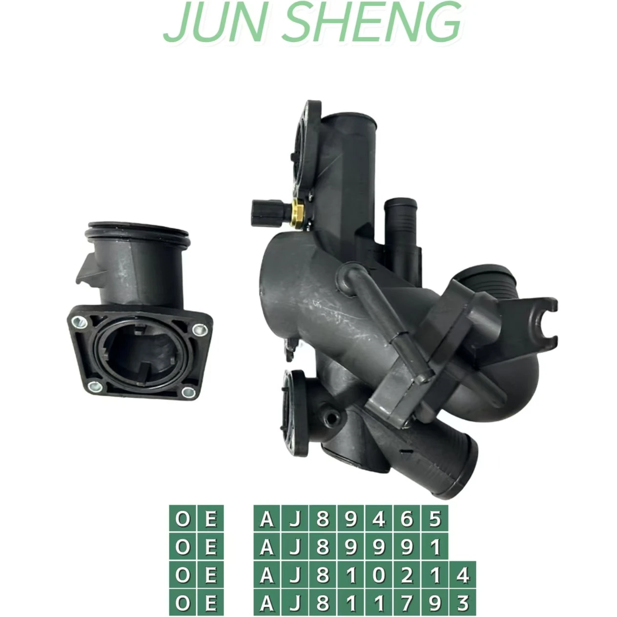 

Engine Coolant Thermostat Housing Assy For Jaguar S-Type XF XJ8 XK Vanden Plas AJ89465 AJ89991 AJ810214 AJ811793