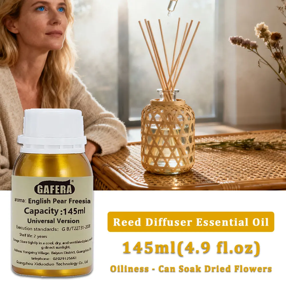 GAFERA 145ml(4.9 oz) Freesia/Hilton Hotel Series Alcohol-Free Aromatherapy Essential Oil Replacement Oil For Reed Aroma Diffuser