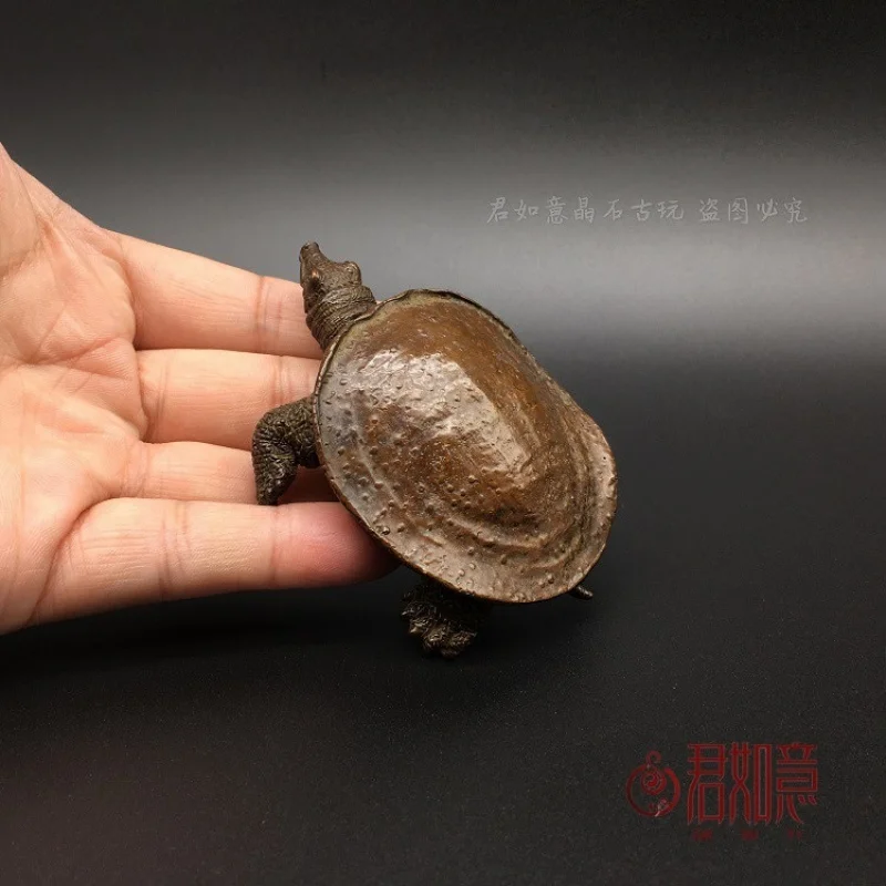 

Solid Copper Small Turtle Figurine Copper Simulation Mini Cute Small Turtle Yuan Fish Old Turtle Copper Handheld Turtle Tea Pet