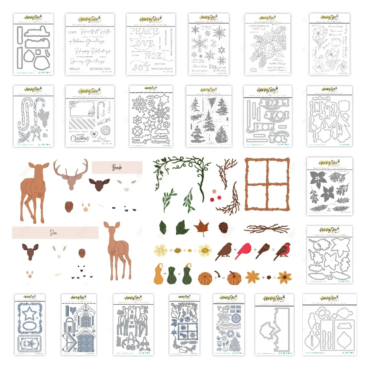 

Winter Snowflakes Christmas Vintage Gift Card Box Metal Cut Dies Stamps Set DIY Scrapbooking Stencil Stars Deer Doves Frame Mold