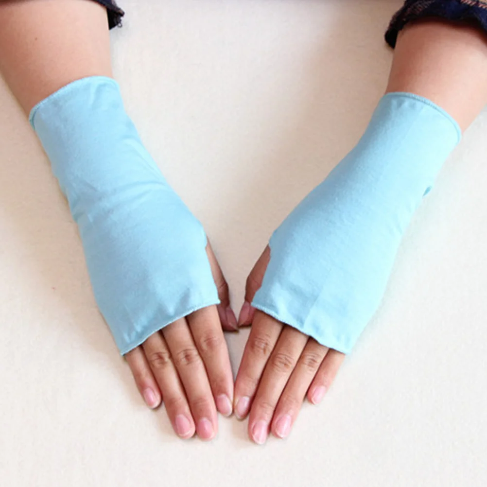 

4pcs Sun Protection Gloves Women Half Finger Driving Gloves Lightweight Modal Fabric Anti-Slip For Outdoor Golf Riding