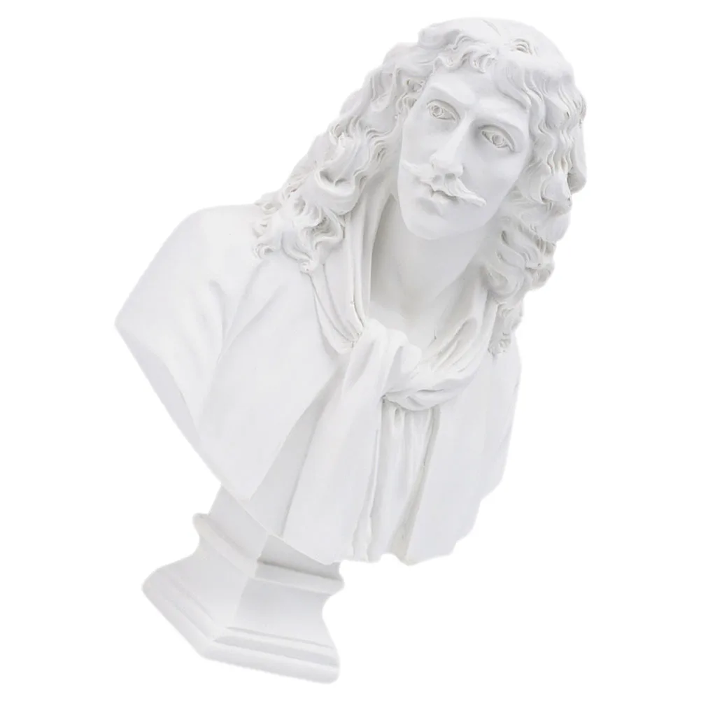 

Plaster Figure Ornament Resin Sculpture Handcrafted Statue For Home Office Decor Desktop Vintage Men Sculpture Sketch Practice