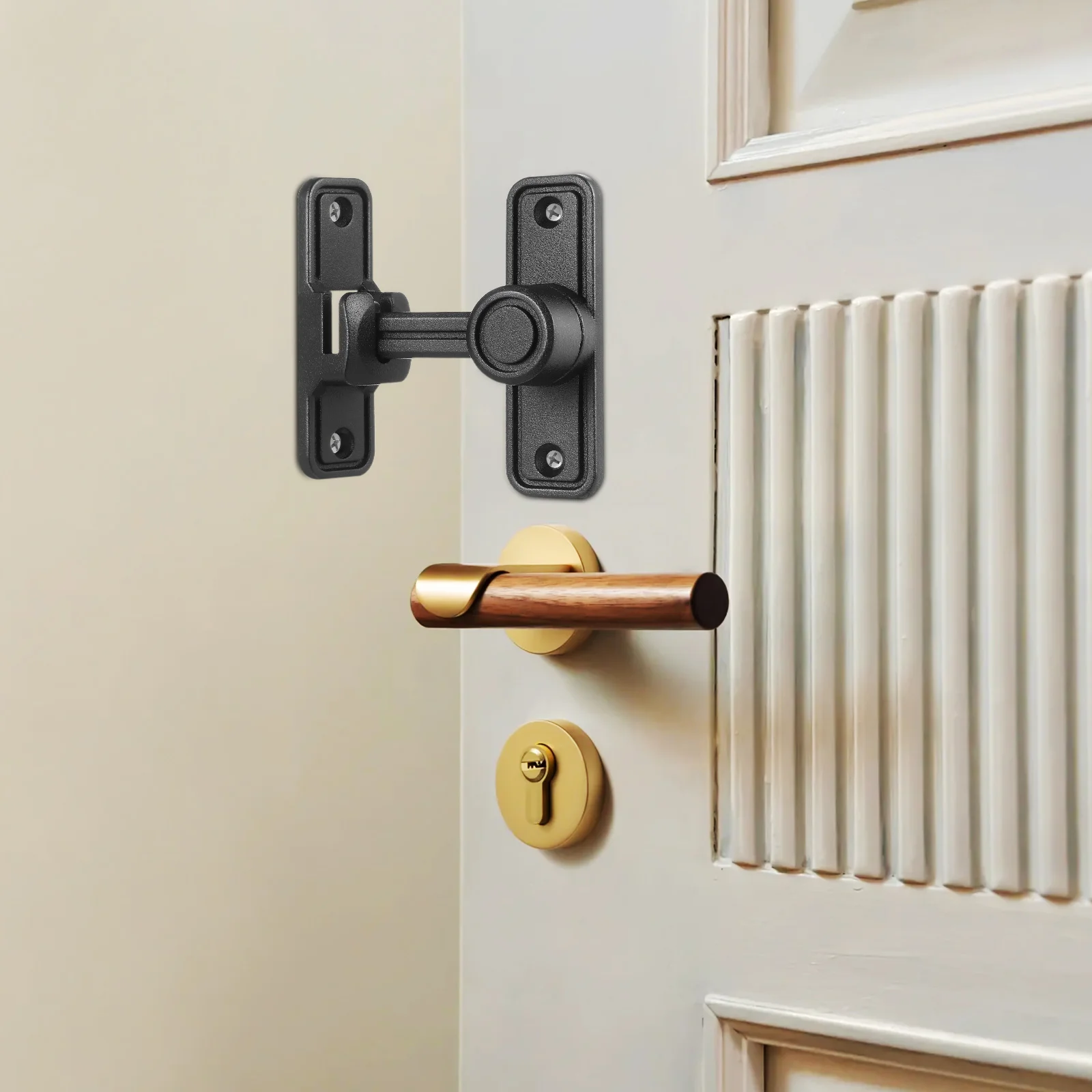

Barn Door Latch Zinc Alloy Anti-Pick Gate Flip Keyless Heavy Duty Fence Latch Hardware Flip Locks Gate Flips Locks