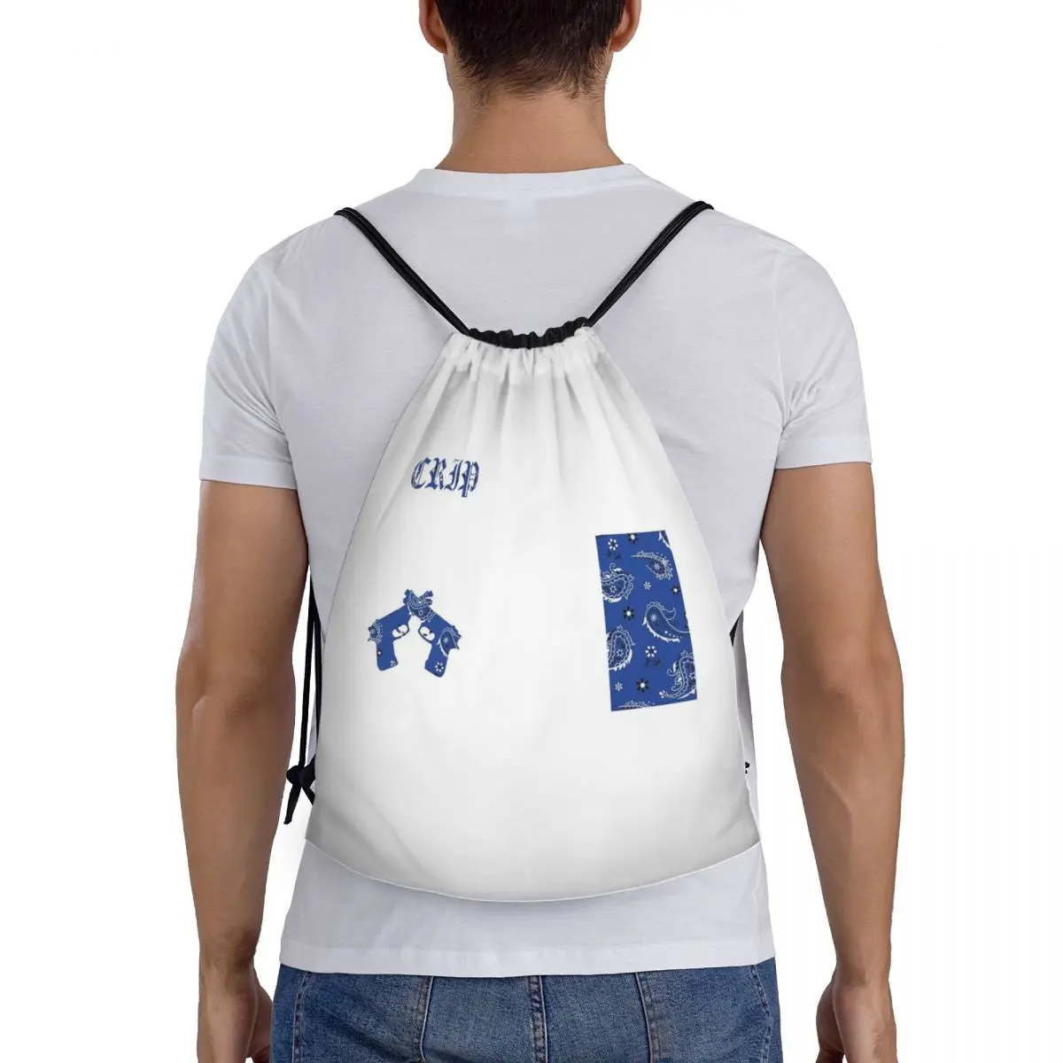 

Crip Official Bagpack Backpacks Fashion Portable Drawstring Bags Sports Bag Book Bags For Travel Students