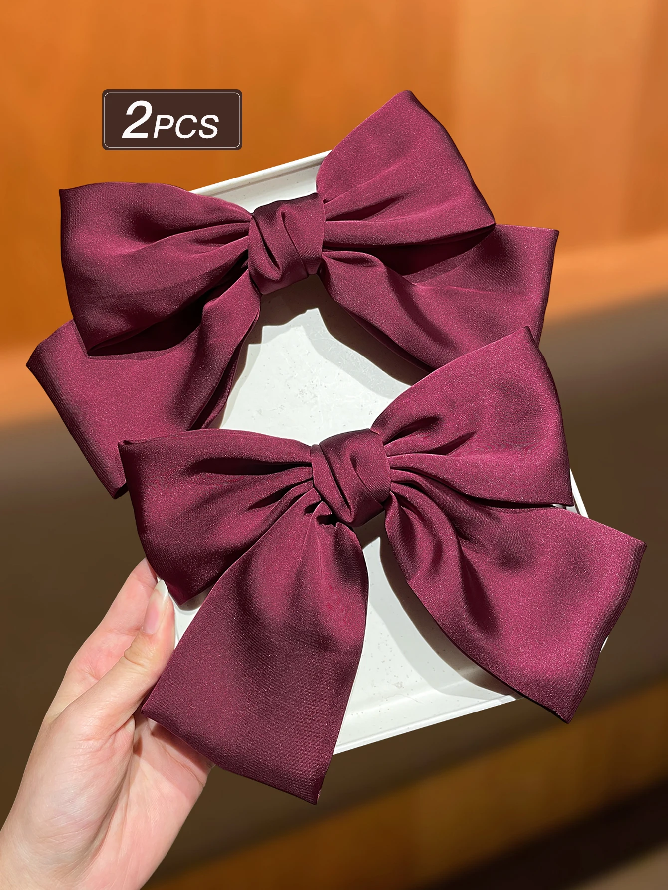 

2pcs Sweet Cute Lady's Bow Knot Spring Clip Ideal for Daily Use Gift Recommendation Fashionable Hair Accessories for Women