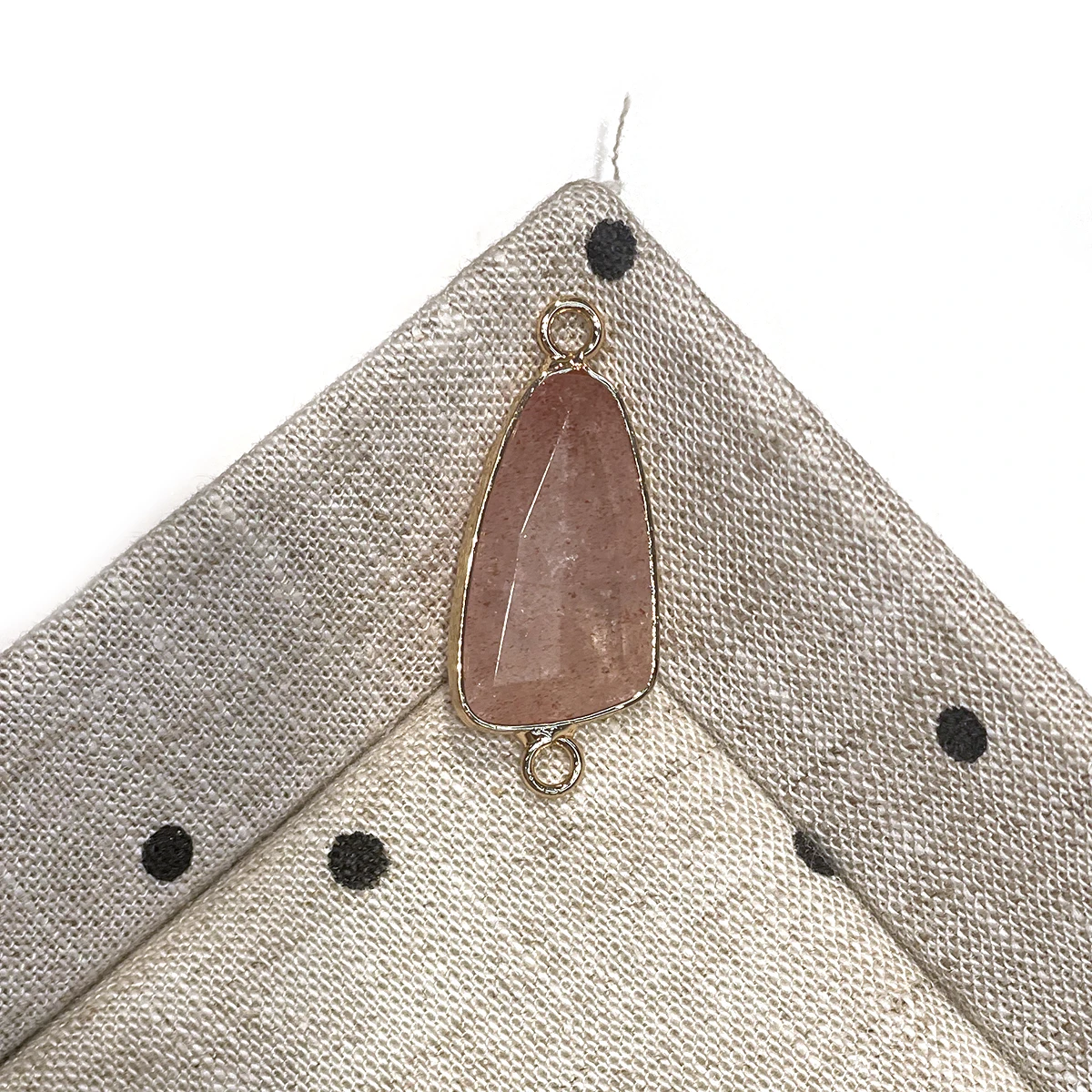 Jewelry Making With Stones - Natural Stone Irregular Trapezoid Connector 13x31mm