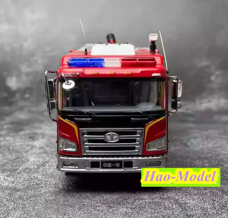 1:43 For FAW Fire truck model Alloy Diecast Metal Car model Boys Toys Kids Gifts Hobby Display Ornaments Collection Red Red