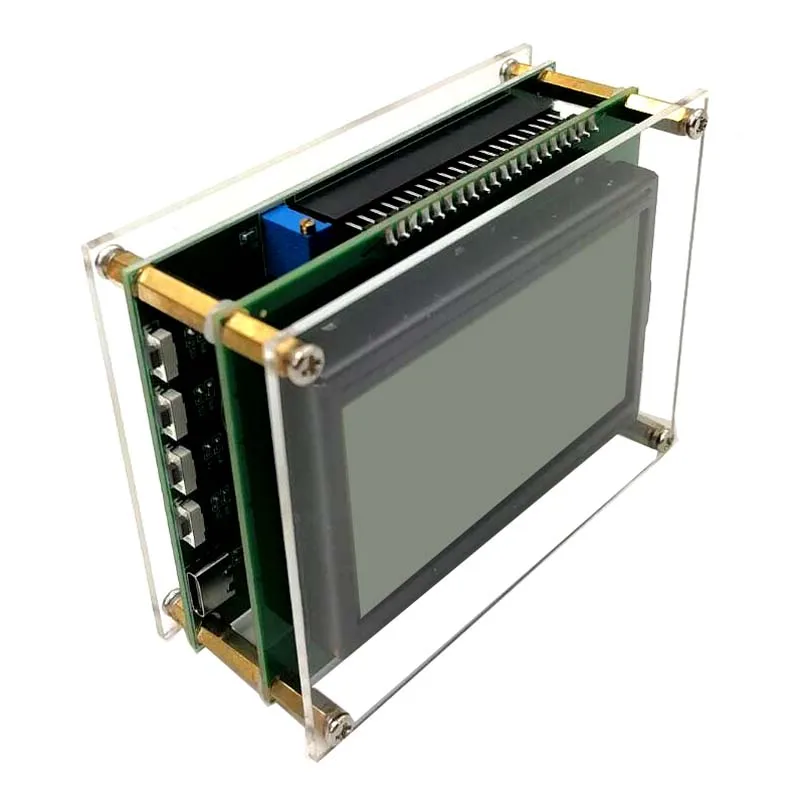 Tela externa de gato YAOGREENHAM com caixa de acrílico e cabo, LCD 12864, YAESU FT-817 FT-818 FT-857 FT-897 818ND 857D