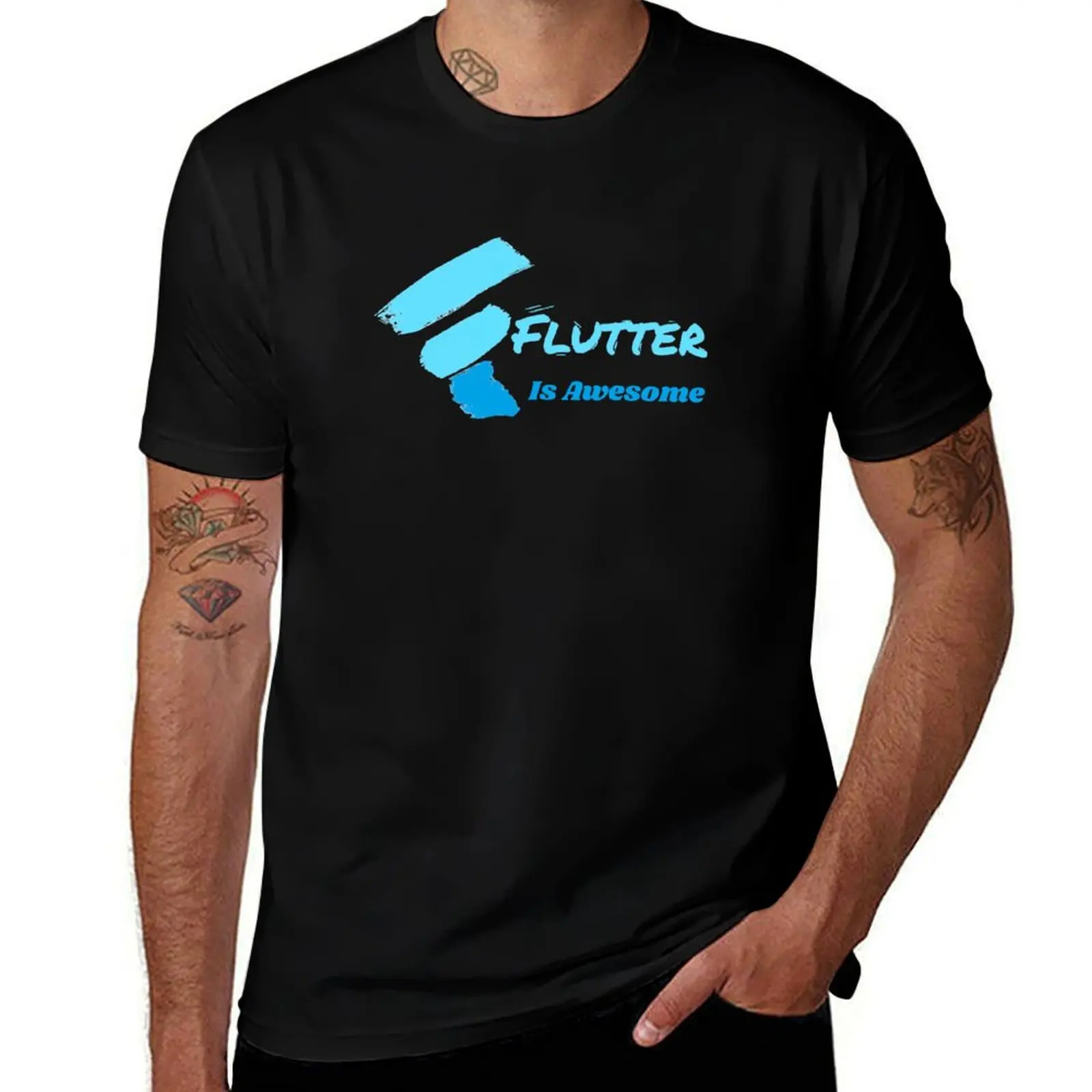 Flutter Framework T-Shirt Lightweight Basic Short Sleeve Shirt T-Shirt