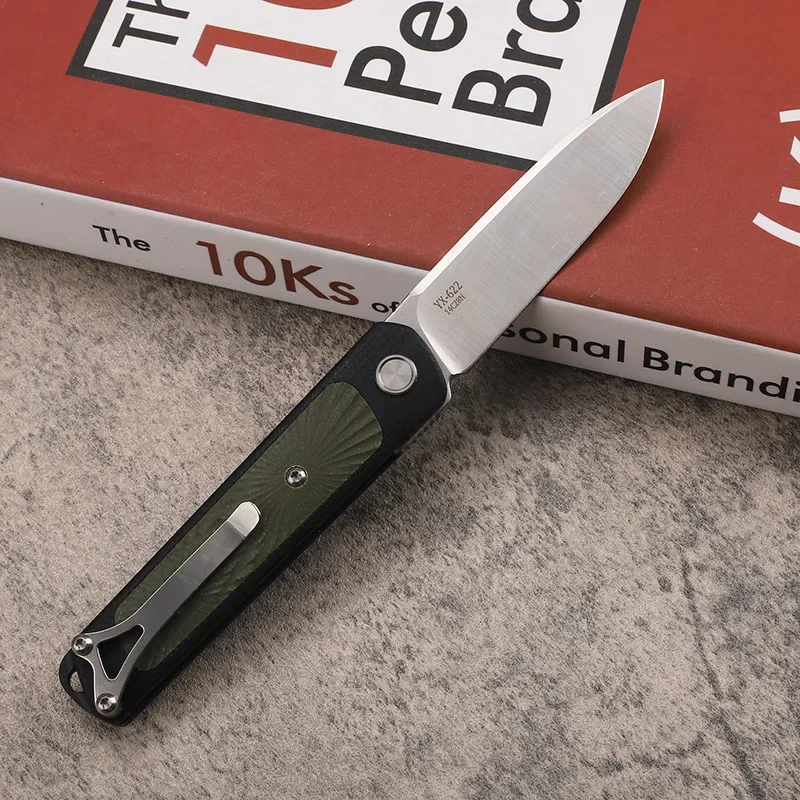 

14C28N Steel Blade G10 Handle Folding Knife Sharp Outdoor Portable Utility Survival Knife Hand Tools For Camping Self-defense
