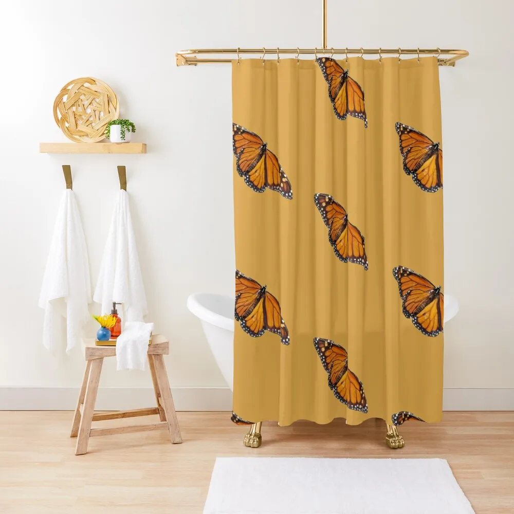 

Butterfly Shower Curtain Waterproof Bath And Anti-Mold Luxury Bathroom Elegant Bathroom Bathroom Accessory Curtain