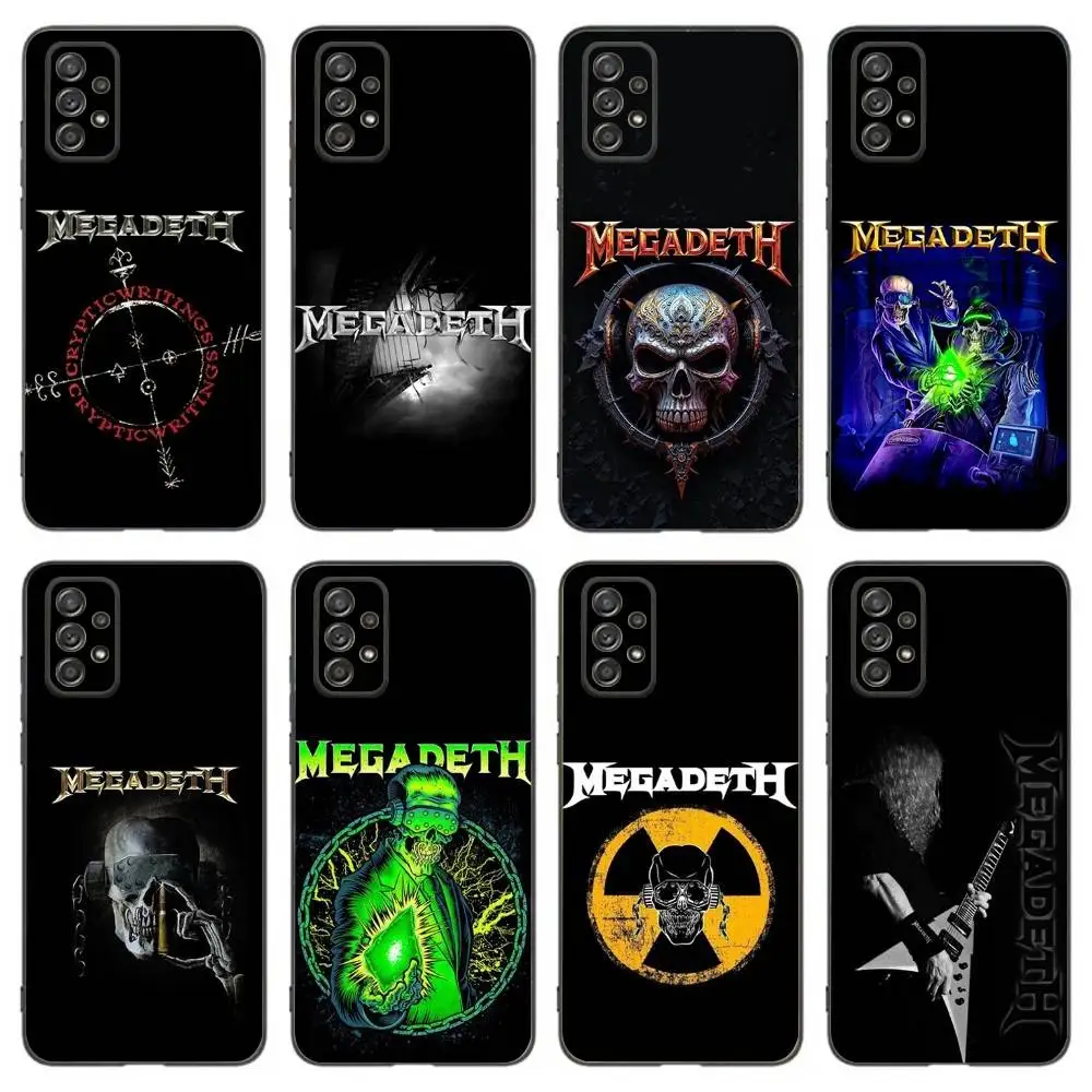 

R-Rock Band M-Megadeth Phone Case For Samsung Galaxy A13,A21s,A22,A31,A32,A52,A53,A71,A80,Soft Black Shell