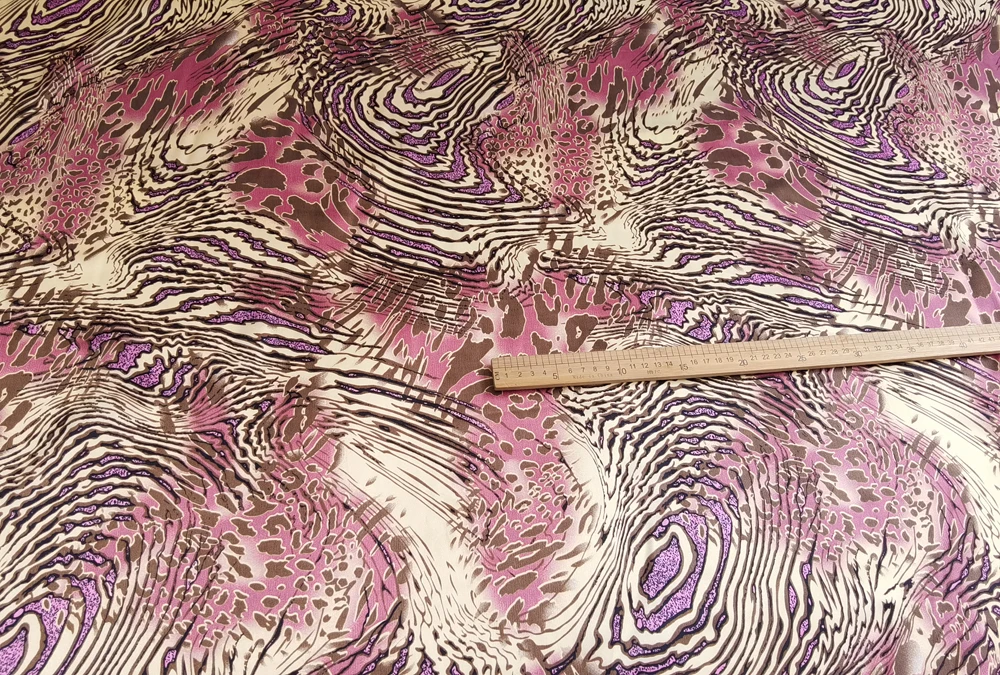 58" breit | 2 Meter | 5 Meter | Satinstoff Charmeuse weicher Schal DIY Material afrikanisches Patchwork Leopardenmuster – Detail 14