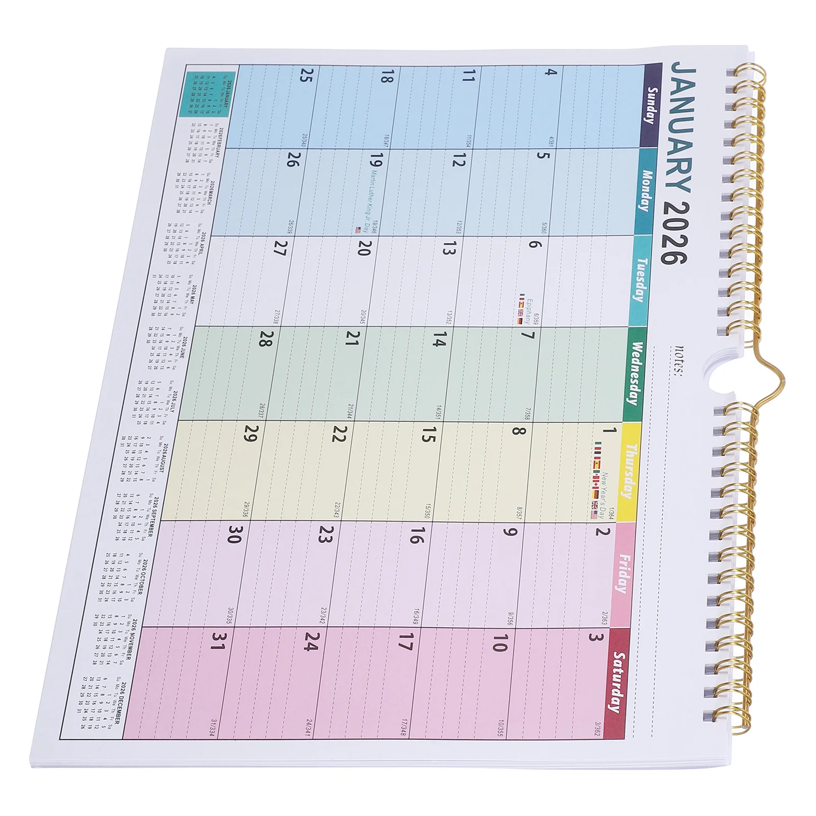 

18-Month Hanging Wall Calendar Monthly Planner Vertical Display for Office Home Daily Notes Holiday Tracking Calendar Hanging