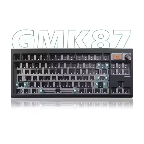 ZUOYA GMK87 Mechanical keyboard kit Bluetooth 2.4G Wireless hot-swappable RGB Backlit Gasket Structure Support for VIA