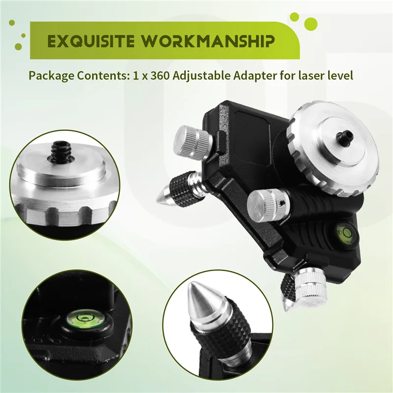 

YLS-регулируемый вращающийся лазерный уровень, металлический кронштейн для штатива, вращающаяся на 360° основание для интерфейса 1/4 дюйма
