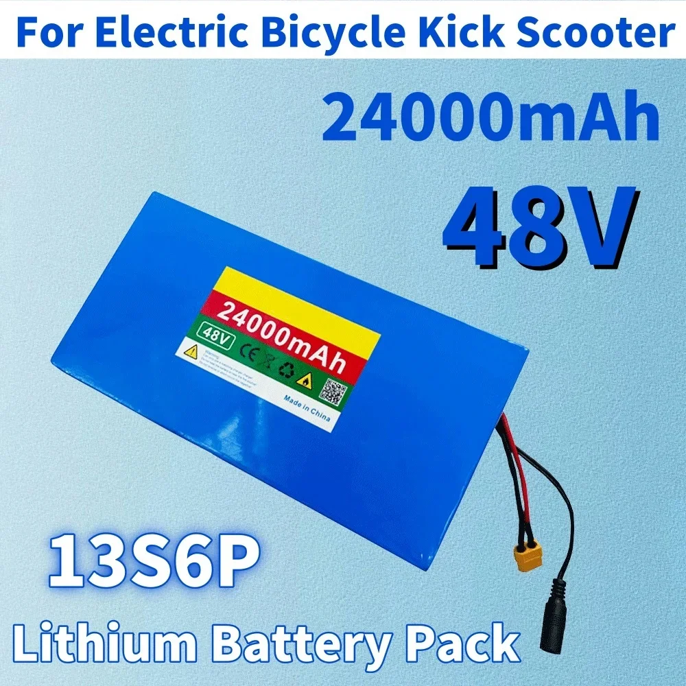 

13S6P 48V 24000mah Lithium Battery Pack Suitable For Electric Bicycle Kick Scooter, 18650 Built-in Intelligent BMS Ele