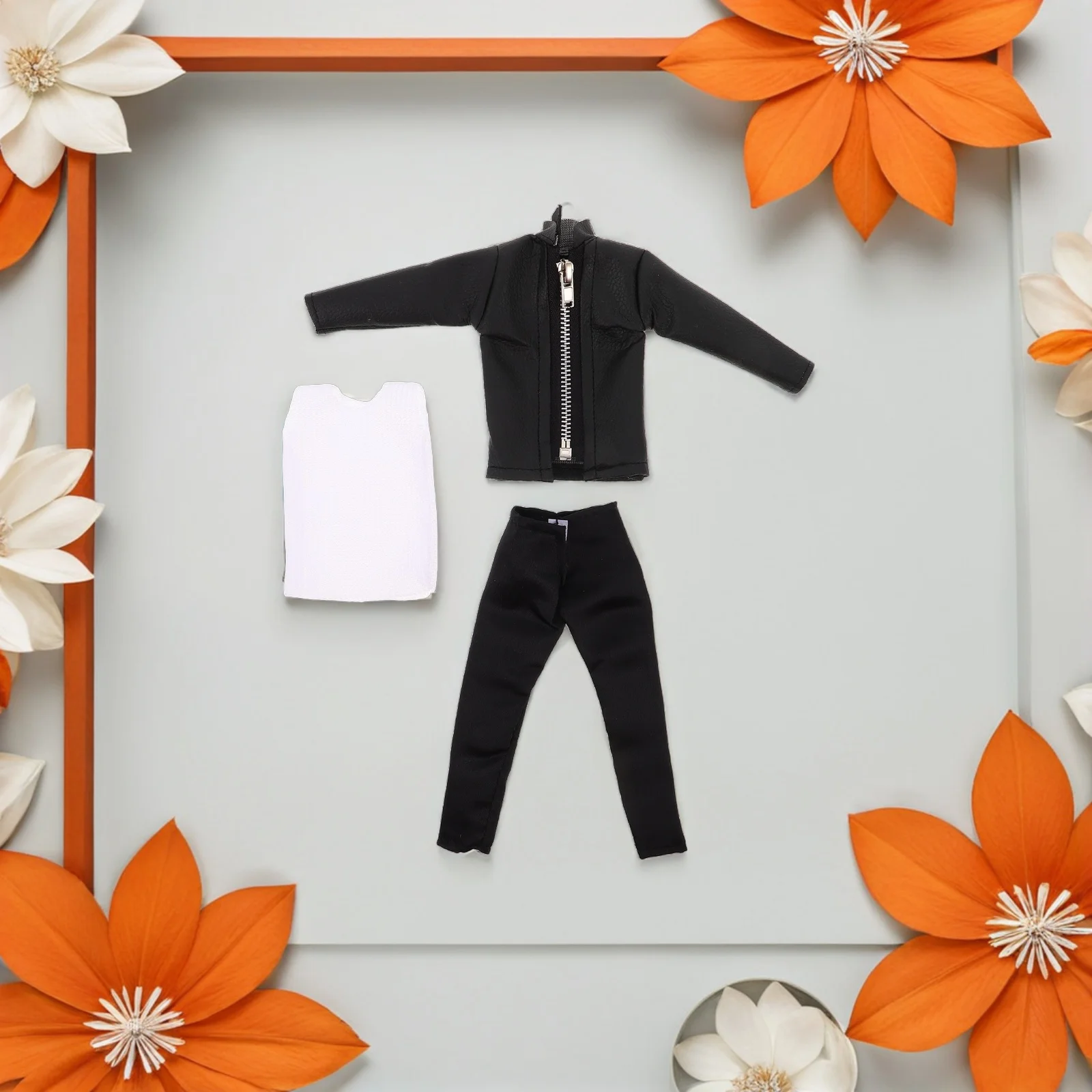 1Set Stijlvolle PU Jas Broek Set Moderne Verfijnde Look 30cm Action Figure Kleding Mode Outfits Rollenspel