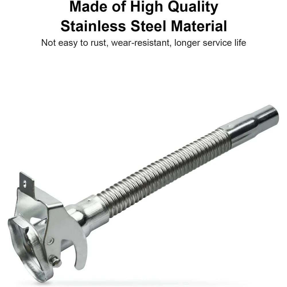 Corrugated Stainless Steel Oil Spout Funnel for Efficient Pouring from For 5L 10L 20L Jerry Cans and Standard Oil Drums