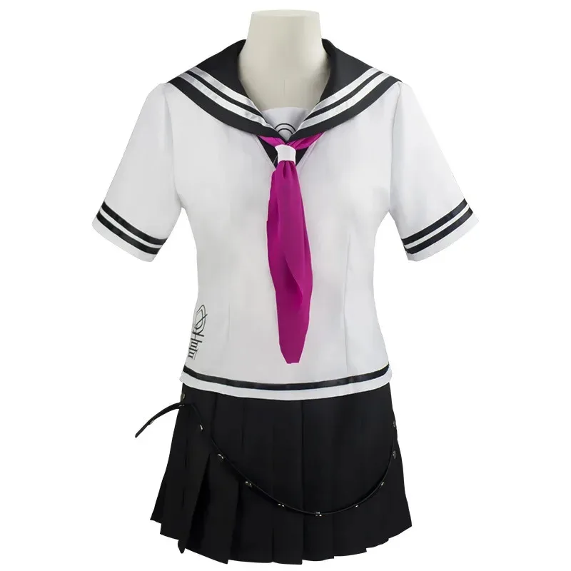 Danganronpa 2 Mioda Ibuki Cosplay traje de marinero disfraz de Anime falda de uniforme JK para niña peluca y sombreros de mujer VF1108b;4.f'7;j,3'