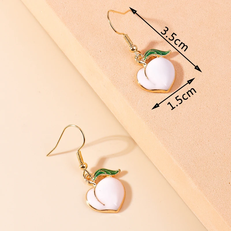 Aihua süße Früchte Ohrringe schöne Emaille Kirsche Apfel Banane Erdbeer Ohrringe für Frauen Tropfen Ohrringe Ohr haken Schmuck Geschenke – Detail 19