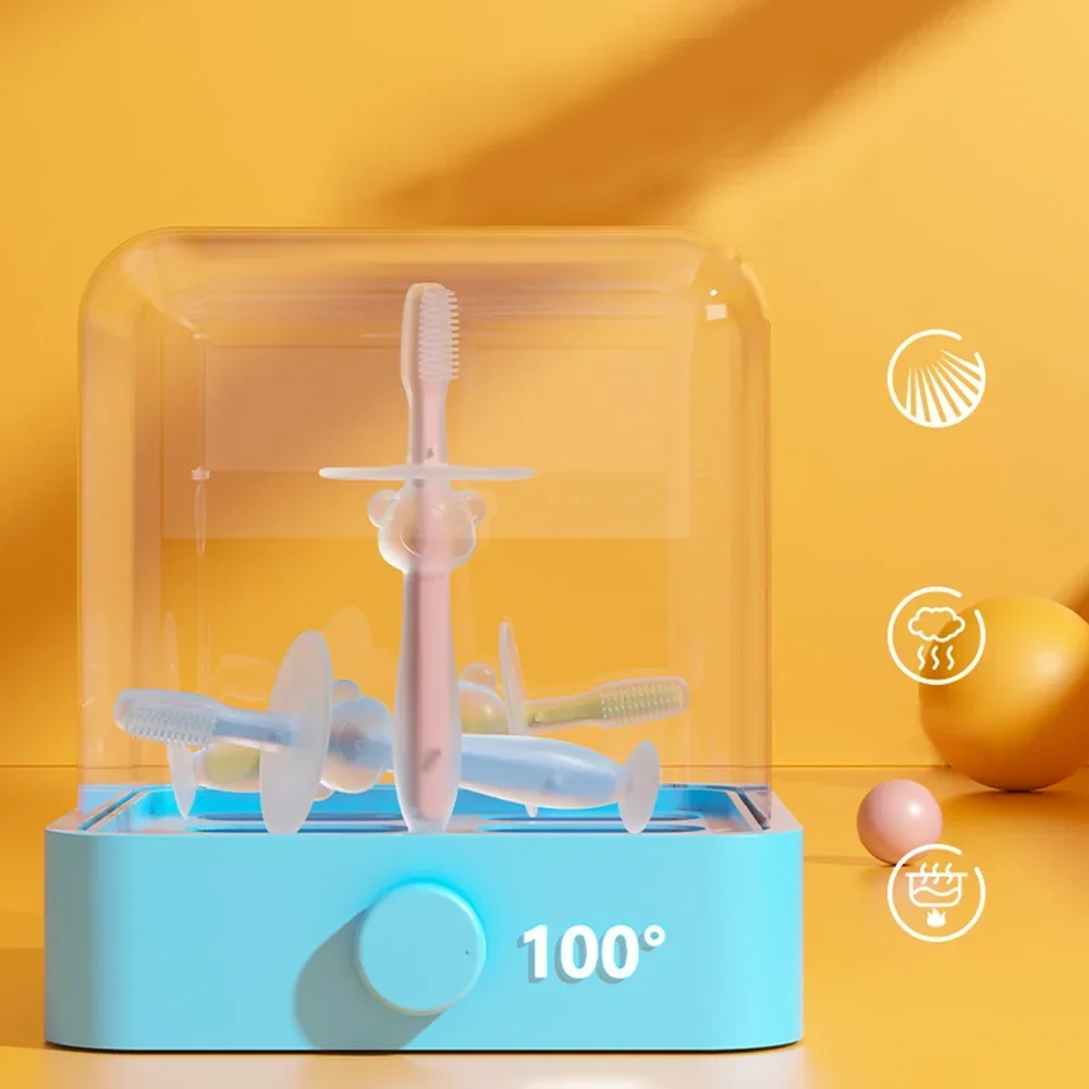 Teether Infant Training 100% 1PC Food Grade Soft Handle Flexible Silicone Rubber Baby Toothbrush Factory Price #4