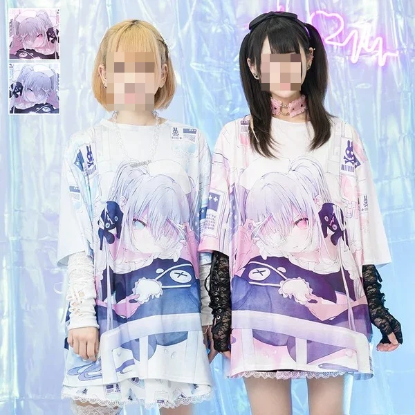 Dark Sweet Girl Nurse T-Shirt, Hospital Elements, Adult and Children's T-Shirt, Cartoon 3D Full Print, Harajuku Y2K Short Sleeve