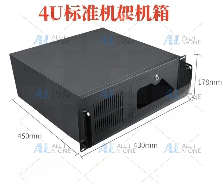 For 4U Industrial Control Chassis 610 Rack-Mount Server Case 19-inch 7-Slot ATX Power Supply Compatible