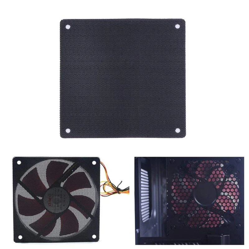 6cm 8cm 12cm PVC Black  Computer Fan Dust Filter Net Dustproof Cover Guard PC Cooler Fan Mesh Case