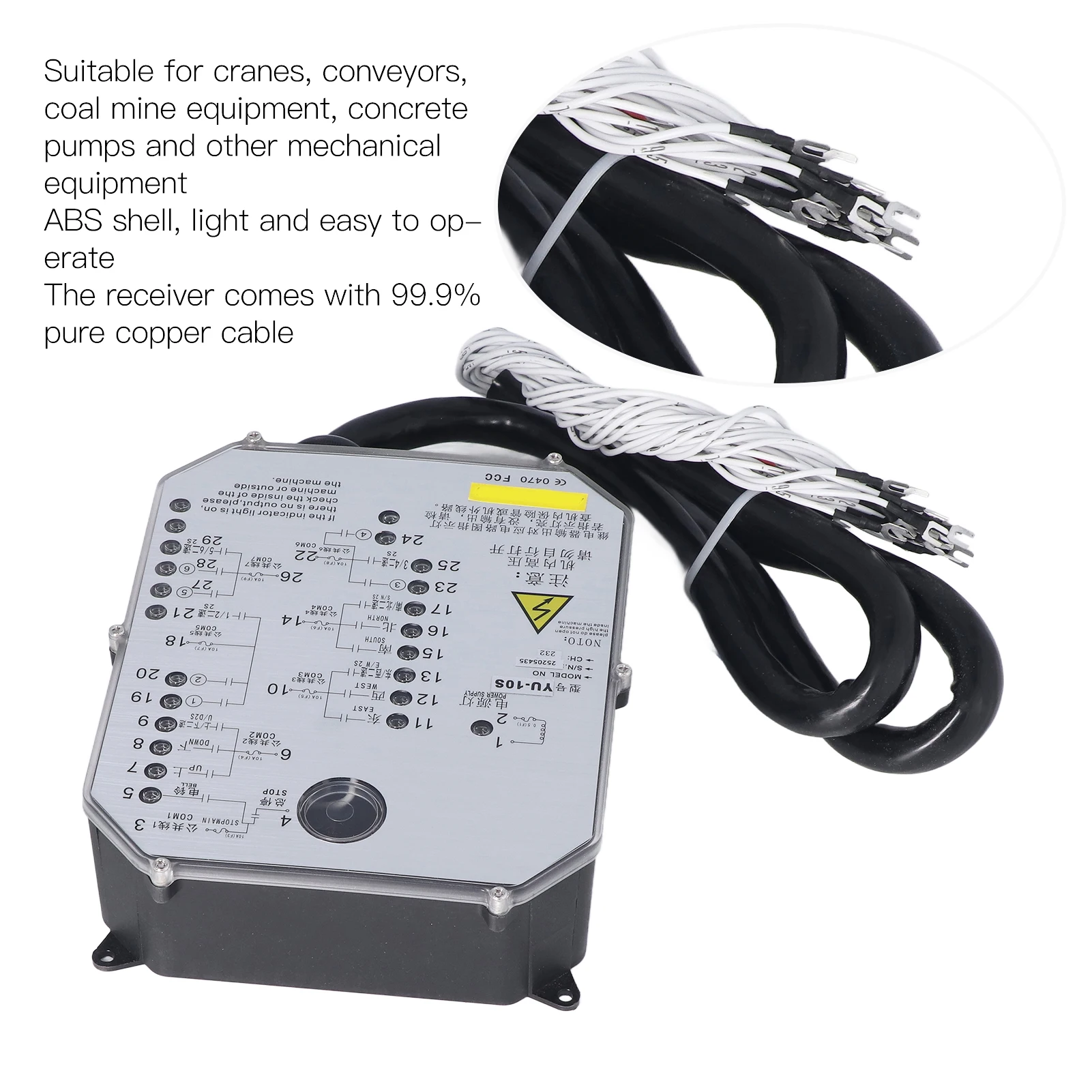 Аксессуары для подъемника контроллера крана, промышленный пульт дистанционного управления, 12 кнопок, светодиодный индикатор, контроллер крана, аксессуары для подъемника 800 МГц