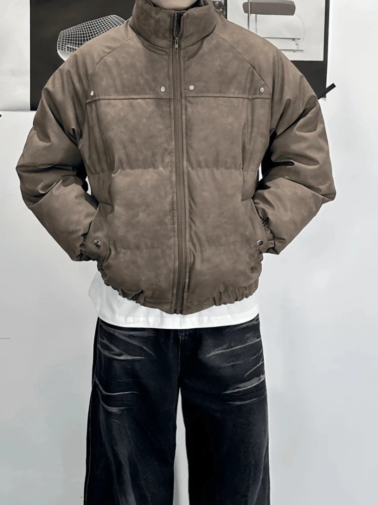 

​ Утолщенное хлопковое пальто унисекс с воротником-стойкой, осенне-зимняя горячая распродажа, персонализированная уличная куртка для пар в стиле INS ​