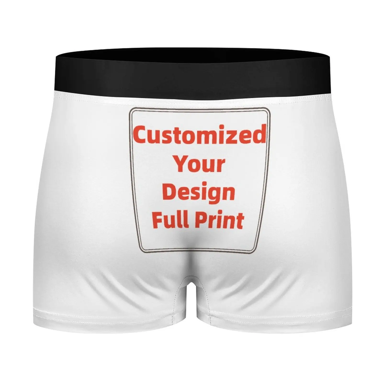 Customized Short Boxers with Pattern, Personalized Letter Boxer Briefs for Him Boyfriend Husband