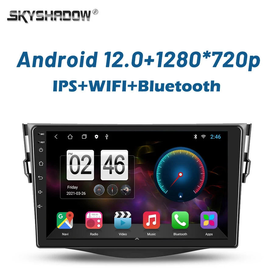 

HD 1280*720 IPS Android 12.0 2GB + 32GB Car DVD Player Multimedia GPS WIFI Bluetooth 5.0 Radio For TOYOTA RAV4 RAV 4 2009-2012